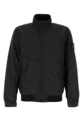 Stone Island Black Nylon Jacket - Stone Island - Modalova