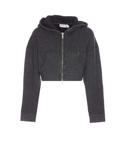 Knit Cropped Zip Hoodie - self-portrait - Modalova