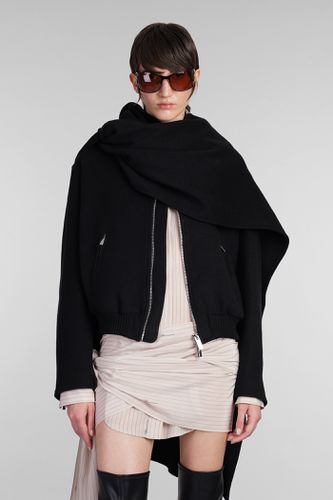 Blumarine Bomber In Black Wool - Blumarine - Modalova