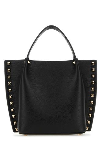 Black Leather Rockstud Handbag - Valentino Garavani - Modalova
