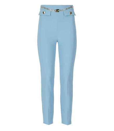 Chain Detailed High-waisted Trousers - Elisabetta Franchi - Modalova