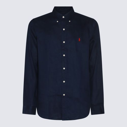 Ralph Lauren Navy Blue Linen Shirt - Ralph Lauren - Modalova