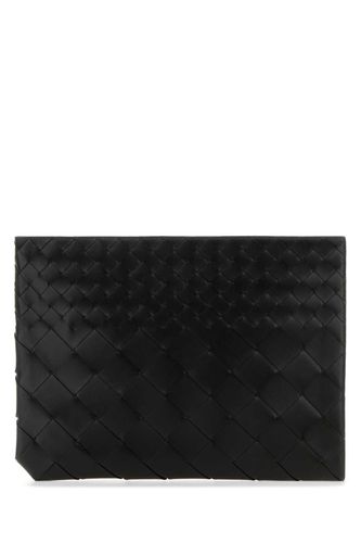 Black Leather Intrecciato Pouch - Bottega Veneta - Modalova