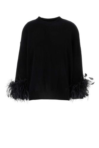 Black Wool Oversize Sweater - Valentino Garavani - Modalova