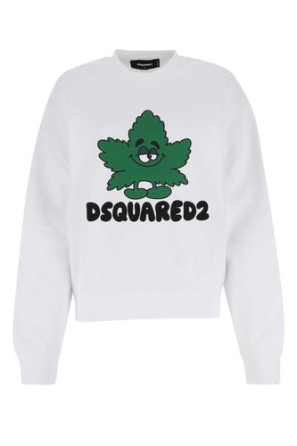 Dsquared2 White Cotton Sweatshirt - Dsquared2 - Modalova