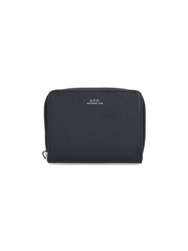 A. P.C. Logo Embossed Zipped Wallet - A.P.C. - Modalova