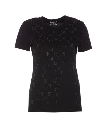 Elisabetta Franchi Logo T-shirt - Elisabetta Franchi - Modalova