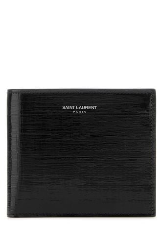 Saint Laurent Black Leather Wallet - Saint Laurent - Modalova