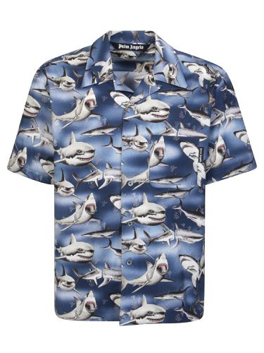 Multicolor Shark Bowling Shirt - Palm Angels - Modalova