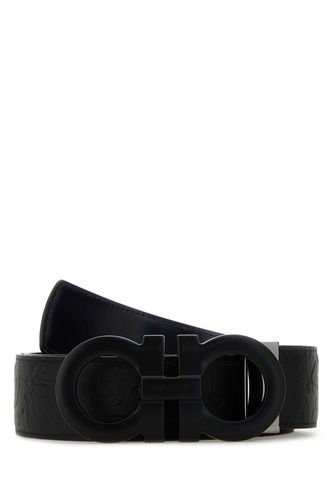 Black Leather Reversible Belt - Ferragamo - Modalova