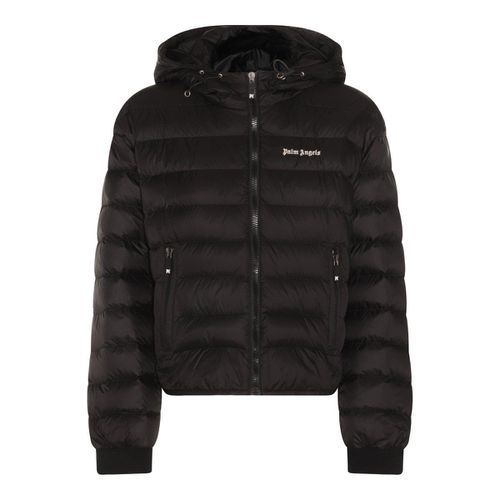 Logo Detailed Quilted Jacket - Palm Angels - Modalova