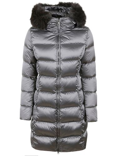 Furred Hood Mid-length Padded Jacket - Colmar - Modalova