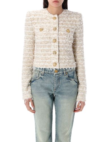 Balmain Cropped Jacket Round Collar - Balmain - Modalova