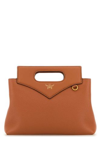 Caramel Leather Mini Soft Diamond Handbag - MCM - Modalova