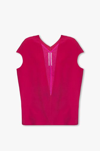 T-shirt With Decorative Neck - Rick Owens - Modalova