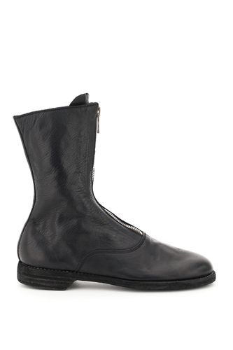 Guidi Front Zip Leather Ankle Boots - Guidi - Modalova