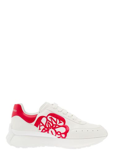 Sprint Sneakers With Contrast Branded Heel In Calf Leather Man - Alexander McQueen - Modalova