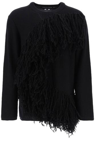 Wool Sweater With Fringes - Comme Des Garçons Homme Plus - Modalova