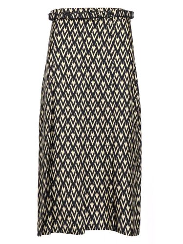 Silk Twill Pleated Skirt - Valentino Garavani - Modalova