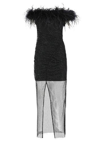 Rhinestone Feather Midi Dress - self-portrait - Modalova