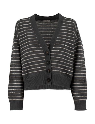 Dazzling Stripes Cardigan - Brunello Cucinelli - Modalova