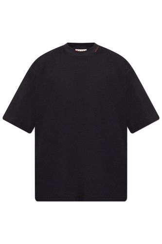 Logo Embroidered Crewneck T-shirt - Marni - Modalova