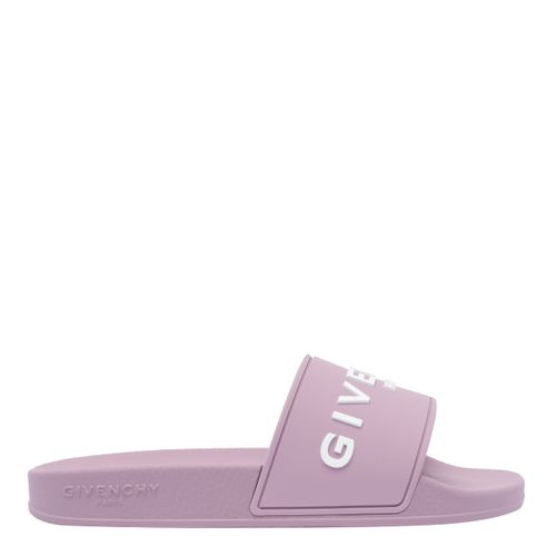 Slide Flat Sandals In Rubber - Givenchy - Modalova