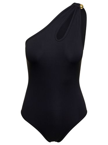 Mono-shoulder Swimsuit With Golden Detail In Polyamide Woman - Bottega Veneta - Modalova