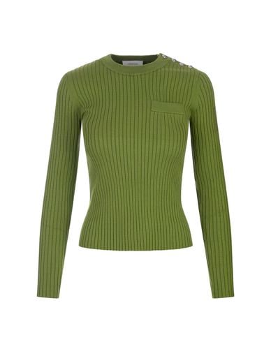 Ribbed Cotton Crew-neck Sweater - Paco Rabanne - Modalova