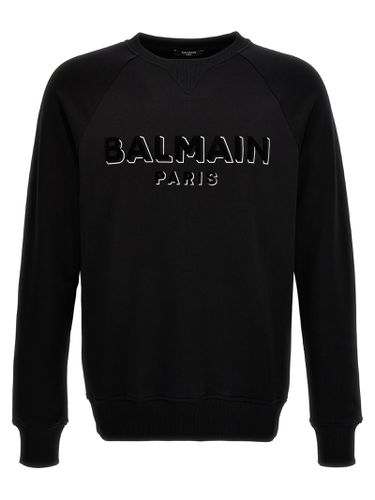 Balmain Flocked Logo Sweatshirt - Balmain - Modalova