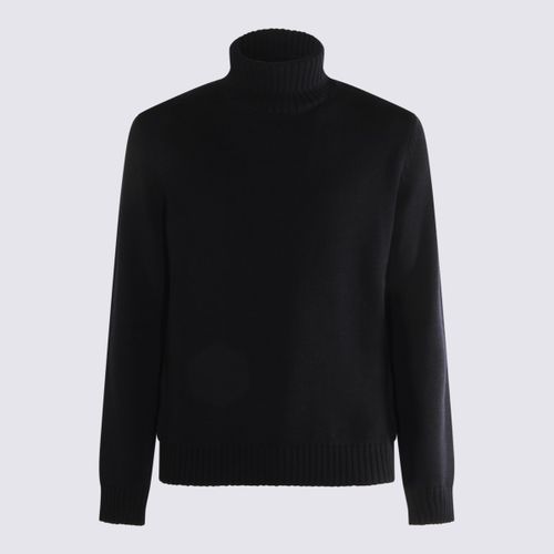 Zanone Black Wool Knitwear - Zanone - Modalova