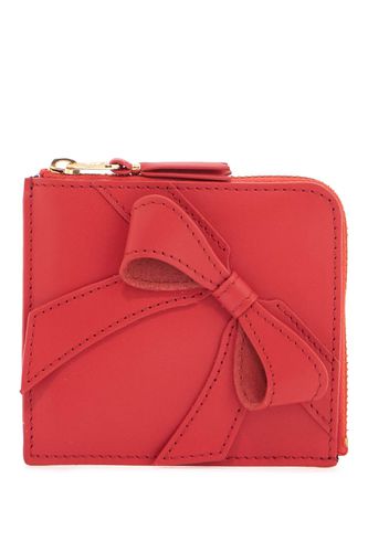 Portafoglio Big Bow Rosso In Pelle Di Vitello Con Fiocco - Comme des Garçons Wallet - Modalova