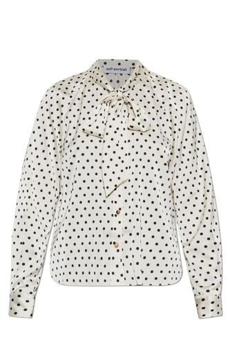 Polka Dot Satin Blouse - self-portrait - Modalova