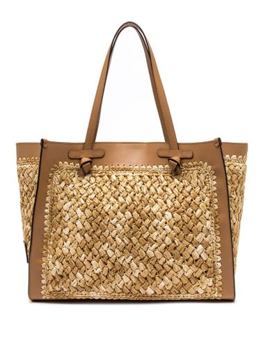 Marcella Leather Raffia Shopping Bag - Gianni Chiarini - Modalova