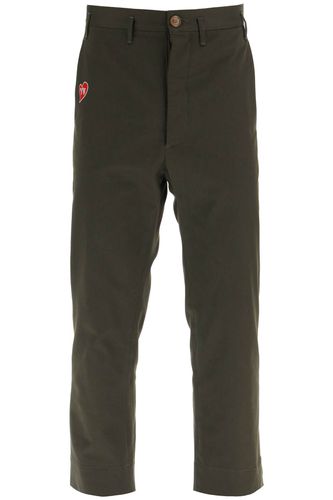Cropped Cruise Pants Featuring Embroidered Heart-shaped Logo - Vivienne Westwood - Modalova