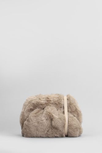 Gea Fur Clutch In Taupe Polyester - THEMOIRè - Modalova