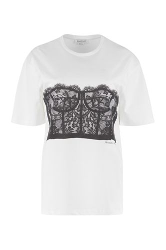 Printed Short Sleeve T-shirt - Alexander McQueen - Modalova