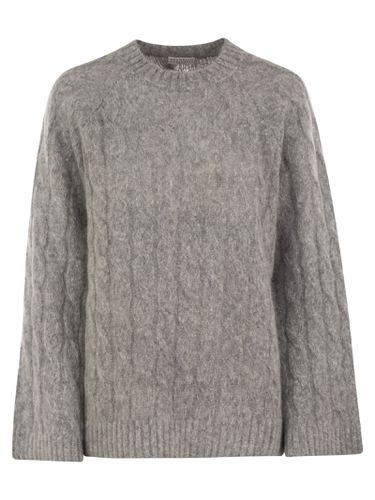 Wool And Mohair Sweater With Monili - Brunello Cucinelli - Modalova