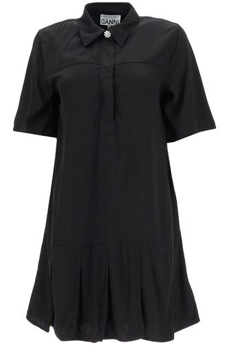 Ganni viscose Mini Dress With - Ganni - Modalova