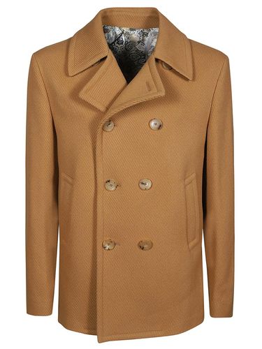 Etro Twill Pea Coat - Etro - Modalova