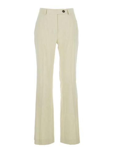 Pants With Belt Loops In Linen And Viscose Blend Woman - Tela - Modalova