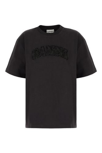 Ganni Slate Oversize Cotton T-shirt - Ganni - Modalova