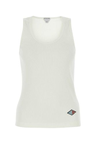 White Stretch Cotton Tank Top - Bottega Veneta - Modalova