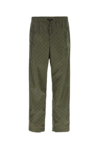 Gucci Olive Green Nylon Pant - Gucci - Modalova