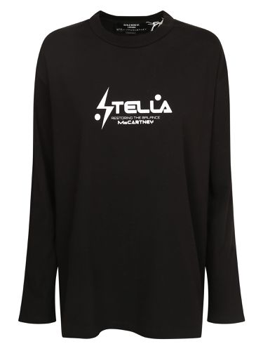 T-shirt Ml Logo Nero - Stella McCartney - Modalova