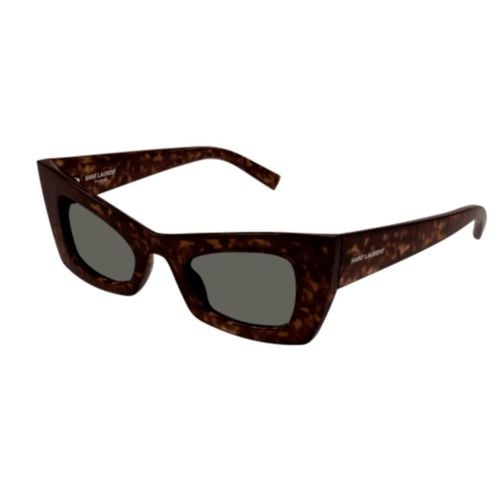 Sl 702002 Havana Havana Grey - Saint Laurent Eyewear - Modalova