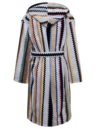 Curt Bathrobe With Zig Zag Motif In Cotton - Missoni - Modalova