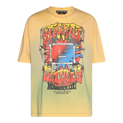 Screen Printed Crewneck T-shirt - Acne Studios - Modalova