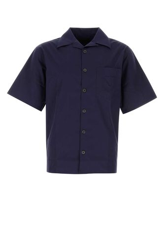 Prada Navy Blue Poplin Shirt - Prada - Modalova