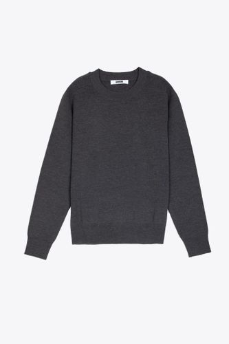 Maglia Girocollo Over Charcoal grey wool crewneck sweater - Mauro Grifoni - Modalova